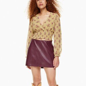 Aritzia Wistful Long Sleeve Ruffled Top XS